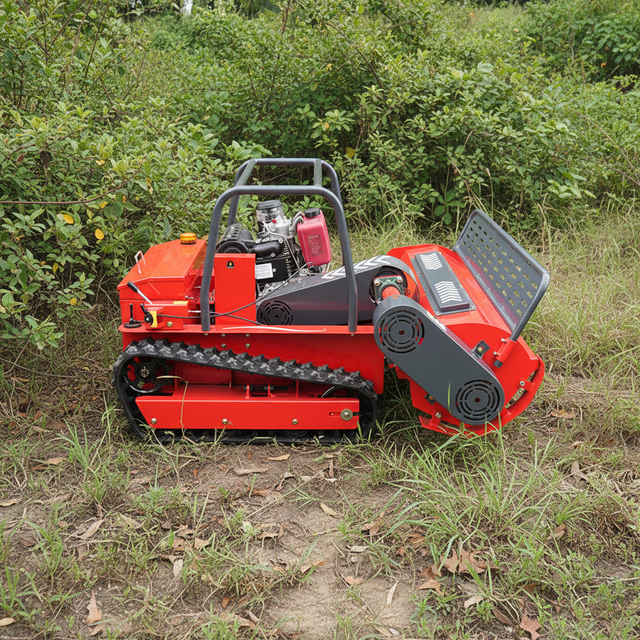 1000mm Cutting Width Big Power Diesel Engine Small Robot Grass Cutter 4-stroke Remote Control Lawn Mower Forest Mulcher