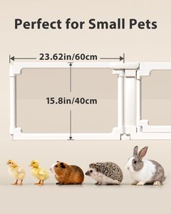 Corral Grande para Cobayas, Jaula para Conejos sin Herramientas, Corral Interior para Animales Pequeños con Puerta para Conejitos, Cerditos y Pollitos - Product Image 6