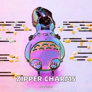 Breloques créatives personnalisées pour sacs, étiquettes de fermeture éclair métalliques avec logo creux, accessoire de chaussure en alliage de zinc sans nickel, curseur non verrouillable - Product Image 2