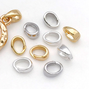 Fermoir ovale en forme de grain de melon 3x5x7mm, plaqué argent et or, composant de bijouterie DIY pour pendentif et accessoire de richesse - Product Image 4
