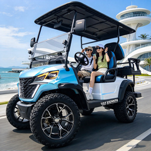 Carrito de Golf Eléctrico Cómodo de 2+2 Plazas, Tablero Impermeable, Aprobado por la CE, para Transporte en Hoteles - Product Image 1