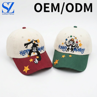 Casquette de baseball sportive bicolore à 5 panneaux OEM ODM, broderie 3D en relief personnalisée, casquettes à fermeture snapback 100% coton, vente en gros