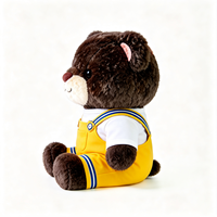 Ours en peluche en gros, jouet en peluche premium avec tenue décontractée, animal en peluche doux pour enfants, adorable poupée en peluche ours