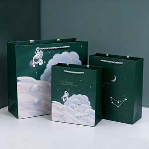 Luxury Gift <b>Paper</b> <b>Bag</b> with Handle | SPRING Custom Clothing Shopping <b>Bags</b> for Wedding Jewelry Cosmetic - Product Image 2