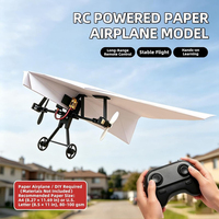 Kit d'avion en papier télécommandé EPT DIY 2,4 GHz, jouet volant électrique, éveil scientifique STEM, avion RC pour enfants et débutants