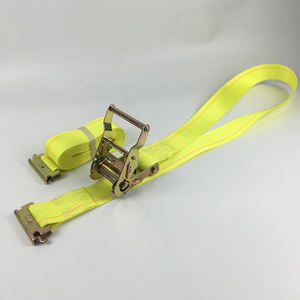 Sangles d'arrimage à <span class=keywords><strong>cliquet</strong></span> en polyester gris de 2'' x 20' pour logistique, avec extrémités, type promotionnel - Product Image 4