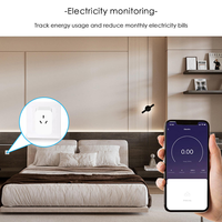 Prise intelligente Wi-Fi 3 broches AUS 10A à succès avec prise universelle, contrôle à distance par application et commande vocale Alexa/Google Assistant