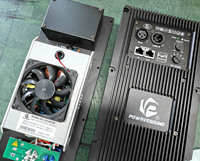 POWAVESOUND Haut-parleur actif MODULE D'AMPLIFICATEUR DE PUISSANCE Bi-AMP 200W + 600W AMPLIFICATEUR DE PLAQUE DE CONTRÔLE DSP pour système LINE ARRAY à 2 voies