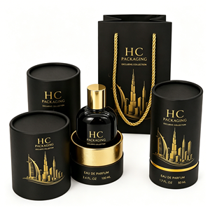 Boîte ronde en carton rigide de luxe pour emballage cadeau de parfum haut de gamme, logo en feuille d'or, impression personnalisée, usine OEM - Product Image 6