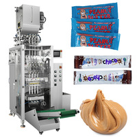 Machine à emballer automatique à plusieurs voies 4 côtés pour petit sachet de pâte de cacahuète au chocolat vinaigrette beurre de cacahuète