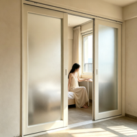 Porte coulissante thermique multi-chambres sans plomb en PVC pour villa familiale, balcon, double vitrage, verre trempé anti-UV