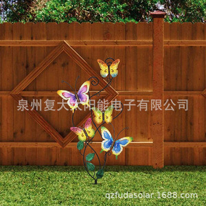 Lampe solaire LED en forme de papillon pour extérieur, décoration de jardin, résistante à l'eau, autoportante, garantie de 2 ans - Product Image 2