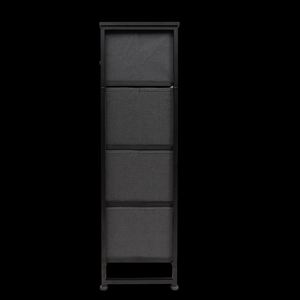 Modern Stainless Steel Freestanding Fabric <b>Cabinet</b> With MDF and Pine Panels for Bedroom, Living Room, and Dresser - Product Image 2