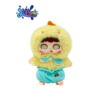 Tourner les yeux lapin vinyle visage peluches porte-clés personnalisé Mini boîte aveugle en peluche jouet Flexible bras jambe porte-clés en peluche pour sac pendentif