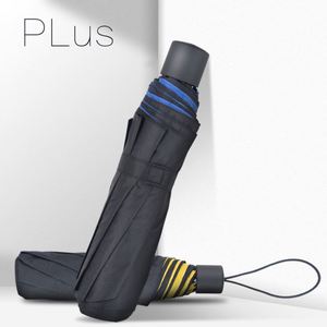 Parapluie manuel pliant en 3 sections JX avec logo personnalisé, ouverture et fermeture automatiques, tissu anti-UV, double couche imperméable, idéal pour les voyages et la promotion - Product Image 3