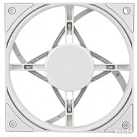 Ventilateur de boîtier d'ordinateur silencieux et équilibré Speedy 12 cm avec roulement fluide, 4 broches PWM, dissipateur thermique en plastique blanc mat