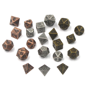 Mini juego de dados de Metal poliédrico de 6mm, 7 Uds., logotipo personalizado, mazmorras y dragones, DND RPG, poliedro en forma de rollo para juegos de rol - Product Image 3