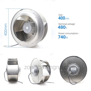 Ventilateur centrifuge de refroidissement ebmpapst R4D400-AL17-05 400V AC 400mm 570W pour armoire d'onduleur M4D094-HA22-11 R4D400-AL17-06 - Product Image 2
