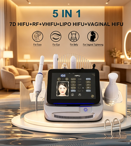 Appareil HIFU 5-en-1 7D pour usage en salon et clinique : Anti-âge, raffermissement cutané, remodelage corporel, élimination de l'acné, rajeunissement vaginal, nettoyage du visage - Product Image 1