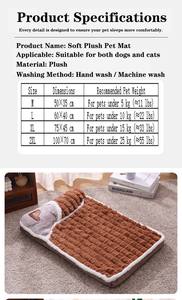 JZ Solid Pattern Stoff Hunde matte Katzen bett Wasch bar Bequemes Haustier Isomatte Reiß verschluss Abdeckung Modern für Kisten boden Verwendung Made Schwamm - Product Image 2