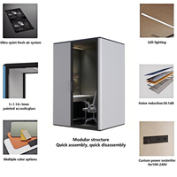 Cabine d'enregistrement vocale modulaire professionnelle mobile insonorisée, pod d'isolation acoustique portable pour utilisation en centre commercial, studio de podcast