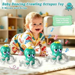 Giocattolo Polpo Danzante KK per Bambini, Giocattolo Elettrico Magico con Luci e Musica per Neonati e Bambini che Gattonano e Giocano a Pancia Giù - Product Image 3
