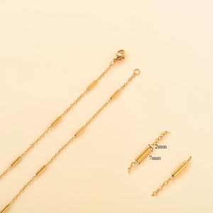 Collier pour femme plaqué or 18 carats, chaîne fine en acier inoxydable, réglable, pour homme, étanche, longue, à maillons, pour la fabrication de bijoux DIY - Product Image 5