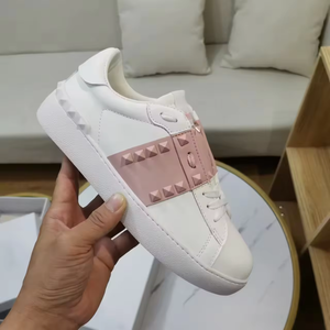 Zapatillas Deportivas Casuales de Alta Calidad de Marca de Lujo para Hombre, Zapatillas para Caminar de Diseñador, Color Rosa y Blanco, Transpirables, con Punta Redonda, para Mujer - Product Image 1