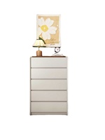 Commode moderne à 5 tiroirs en bois massif, organisateur de rangement pour la maison, le salon, la chambre, l'entrepôt, l'hôpital