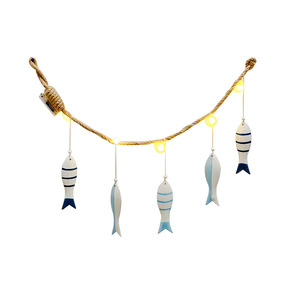 LED <b>Light</b> Strings Fish Pendant Indoor Bedroom Decoration Mediterranean Ocean Style Night <b>Light</b> Plastic Material 25000 Hours - Product Image 4