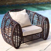 Ensemble de canapé de jardin étanche en rotin, meubles d'extérieur modernes, hôtel, villa, Patio, osier, vente en gros