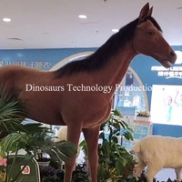 Modèle de cheval animatronique fait main pour centre commercial ou attraction interactive animale de parc à thème, fabriqué pour la vente