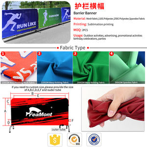 FEAMONT – couverture de barrière de barrière en vinyle, couverture de barrière de barrière en maille de polyester de PVC de contrôle de foule d'impression personnalisée - Product Image 3