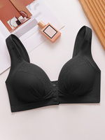 Soutien-gorge d'été sans armatures à fermeture avant pour femmes âgées, respirant en maille, soutien-gorge d'allaitement fin à dos en U, bretelles larges, confortable pour le quotidien