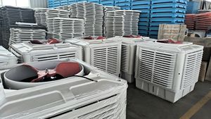 เครื่องทำความเย็นแบบระเหยน้ำอุตสาหกรรมแบบพกพา 220 โวลต์ 23000 ลูกบาศก์เมตรต่อชั่วโมง 50 กิโลวัตต์ พร้อมท่อระบายอากาศสำหรับงานหนัก - Product Image 4