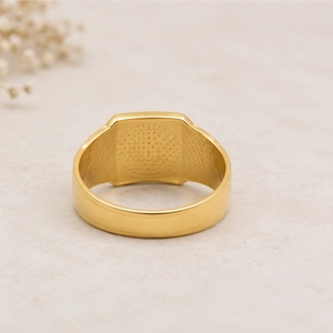 22K Gold <b>Mens</b> Signet <b>Ring</b> Traditional Designer Gold <b>Ring</b> Elegant Yellow Gold Jewelry <b>for</b> Wedding Party Daily Wear Traditional - Product Image 3