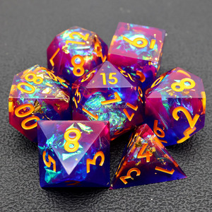 En stock – Lot de 7 dés polyédriques en résine, couleurs assorties, pour D&D et RPG – Vente en gros, sans MOQ, livraison rapide - Product Image 1