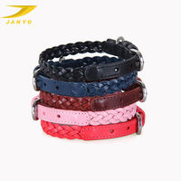 Collier pour chien en cuir personnalisé avec étiquette d'identification gravée, boucle en métal argenté réglable, collier pour animal de compagnie en similicuir souple, fabrication OEM