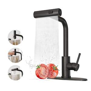 Grifo de cocina montado en cubierta de un solo orificio de acero inoxidable de 4 modos, grifo de fregadero de agua fría y caliente para uso en Hotel, baño de corriente de cascada - Product Image 2