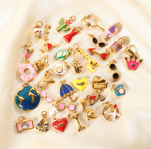 Fashion Jewelry Pendants Enamel Gold Plated Jewelry Accessories <b>Stainless</b> Steel Charm for Jewelry Making - Product Image 6