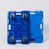 Chariot de manutention industriel robuste avec conteneur à couvercle amovible pour entrepôt