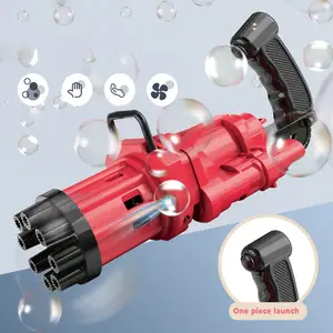 Pistola de burbujas automática 2 en 1 para niños, máquina eléctrica de burbujas de agua y jabón de verano, juguete de regalo - Product Image 1
