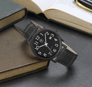 复古灵感女式手表，带皮革表带的复古圆形表盘，私人品牌OEM ODM服务 - Product Image 2