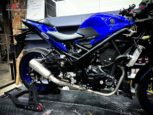 Tubo de Escape Completo de Alto Rendimiento de Aleación de Titanio para Yamaha YZF-R25/R3/<span class=keywords><strong>MT03</strong></span> <span class=keywords><strong>2015</strong></span>-2024 - Product Image 4