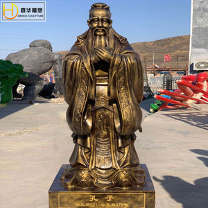 Sculpture de médecin en bronze imitation Jiahua, figurine en fibre de verre, statue de médecins chinois anciens à poser au sol - Product Image 5