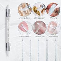 Gel sculptant en Gel 3D transparent Gel de sculpture sur main non collant avec stylo en Silicone pour ongles Fleurs 3D Salon de manucure