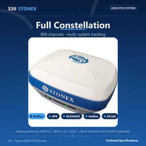 Stonex S3II/S700A RTK GNSS IP67 -30~+65 Température de fonctionnement Réseau Bluetooth/WiFi L5 Nav 1408 canaux Portée 8-10 km - Product Image 3
