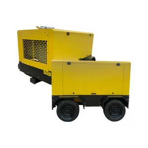 New Stable Operation High Pressure Low Noise Diesel Mobile Screw Air Compressor