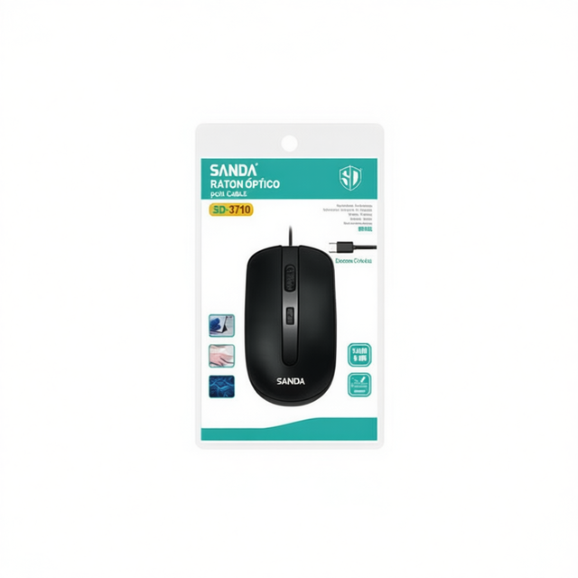 Sanda Optical Mouse With Cable SD-3710 Wired Computer Mouse For Desktop Laptop Use