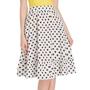 BPS02054 Belle Poque Delle Donne Polka Dots <span class=keywords><strong>Gonna</strong></span> Con Tasche Elastico In Vita Svasato A-Line Vintage Gonne - Product Image 4